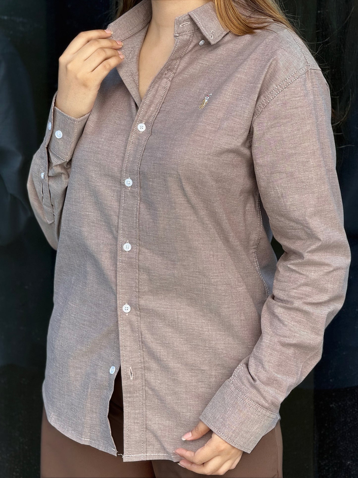 Oxford full sleeve shirt - Sand Beige