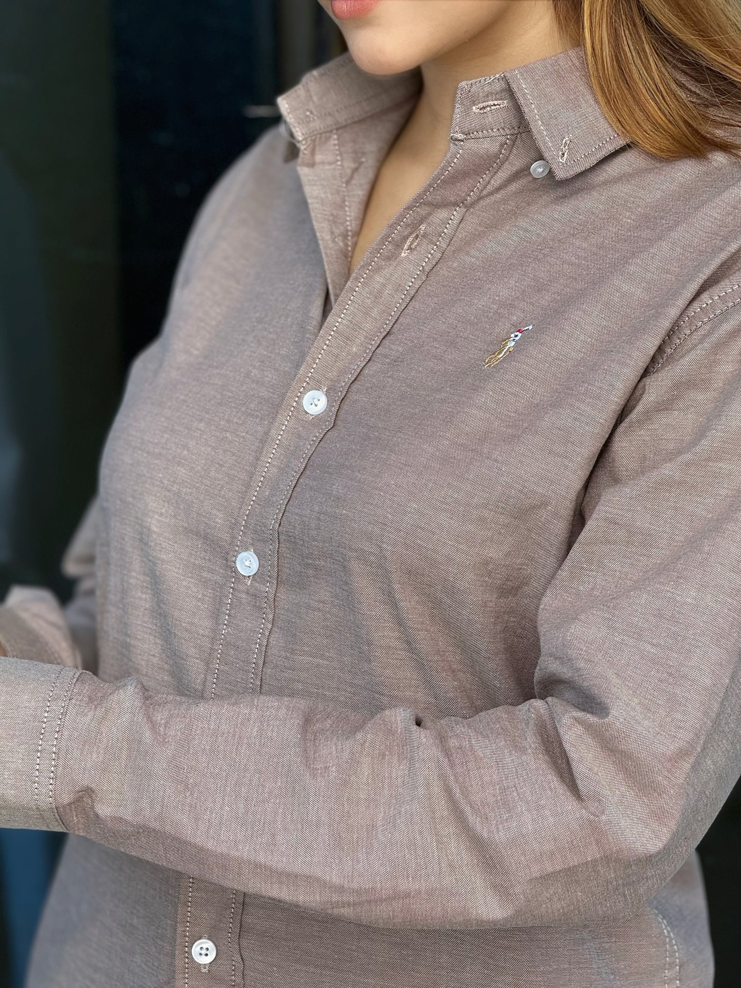 Oxford full sleeve shirt - Sand Beige