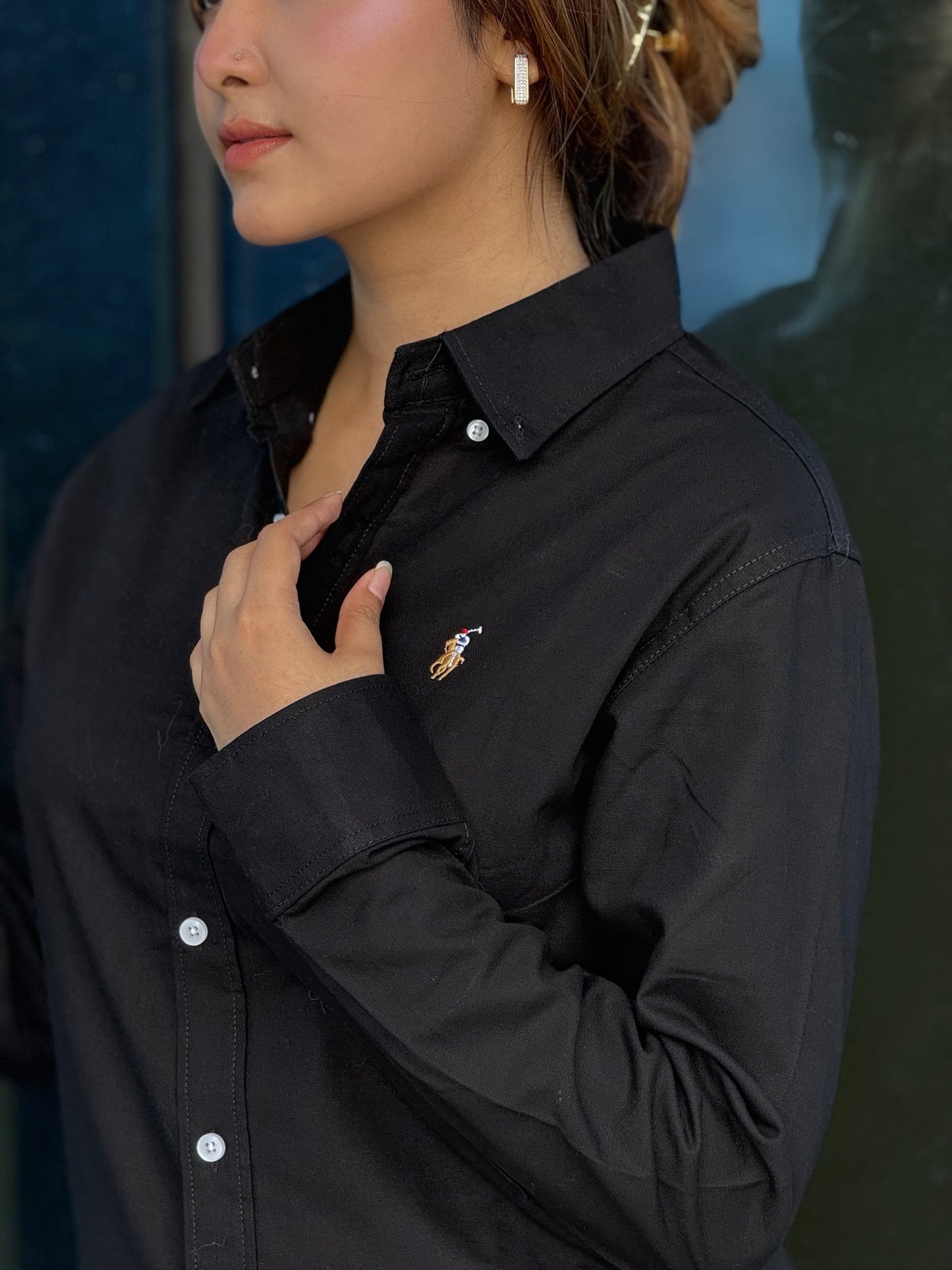 Oxford full sleeve shirt - Classic Black