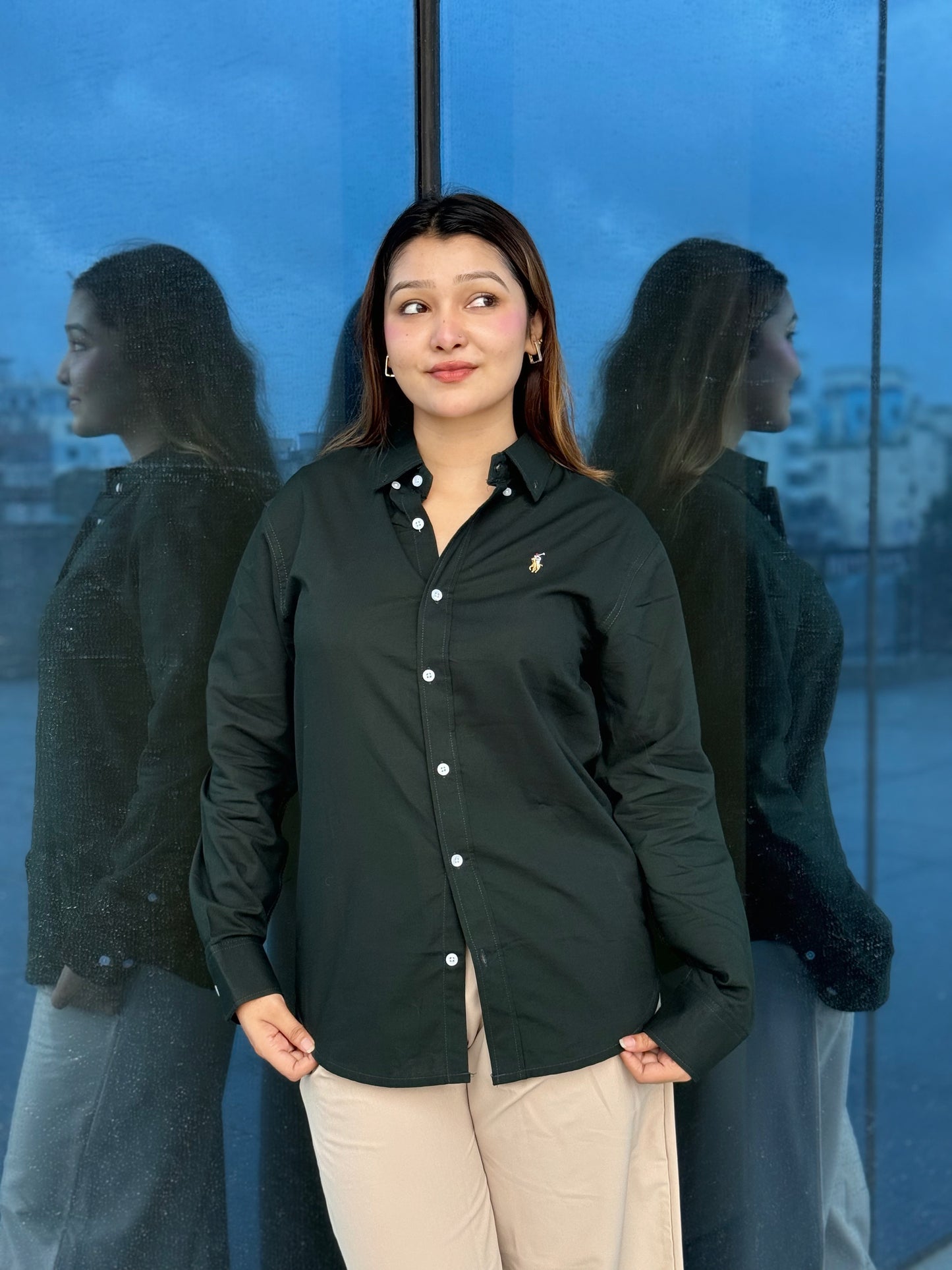 Oxford full sleeve shirt - Classic Black