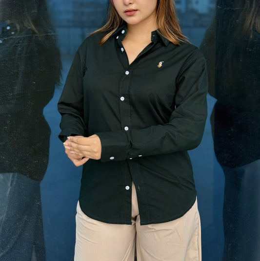 Oxford full sleeve shirt - Classic Black