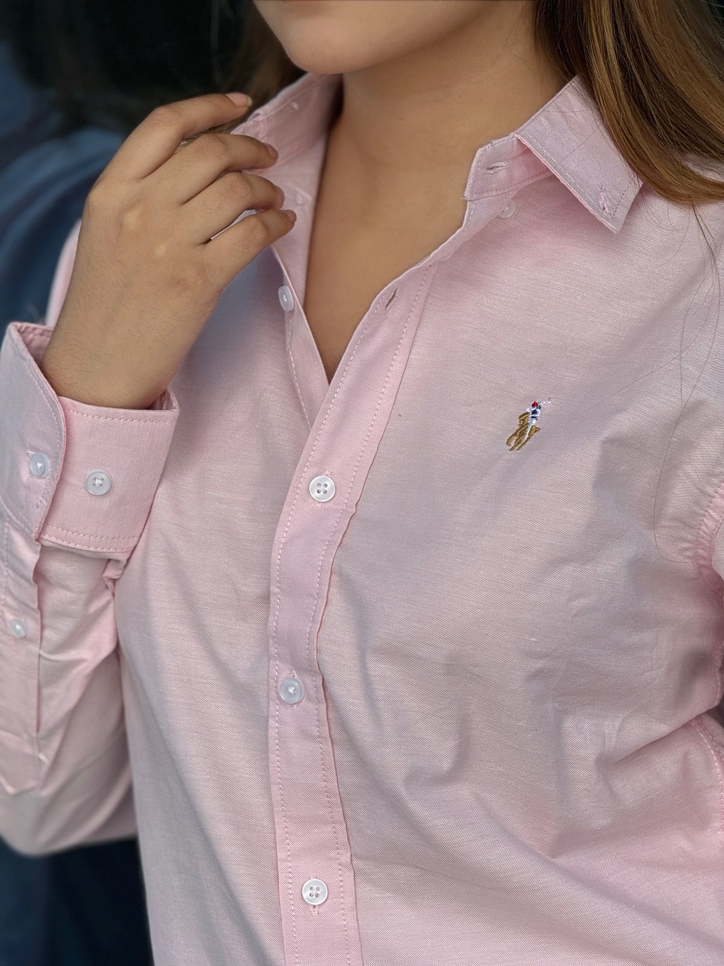 Oxford full sleeve shirt - Baby Pink